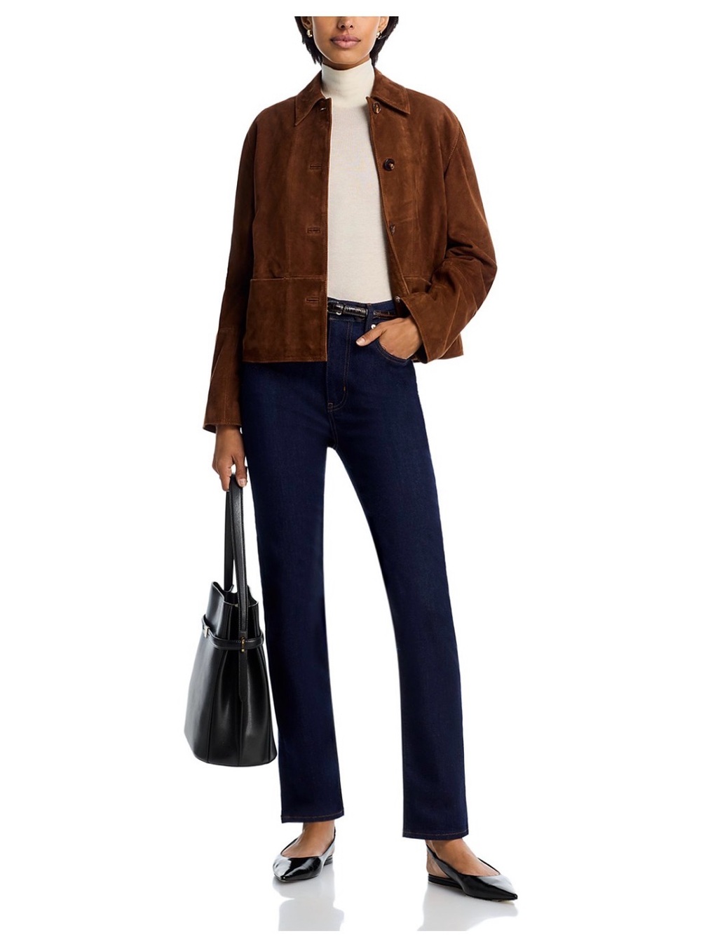 Frame Pencil Crop in Rinse (dark wash), 25, NWOT
